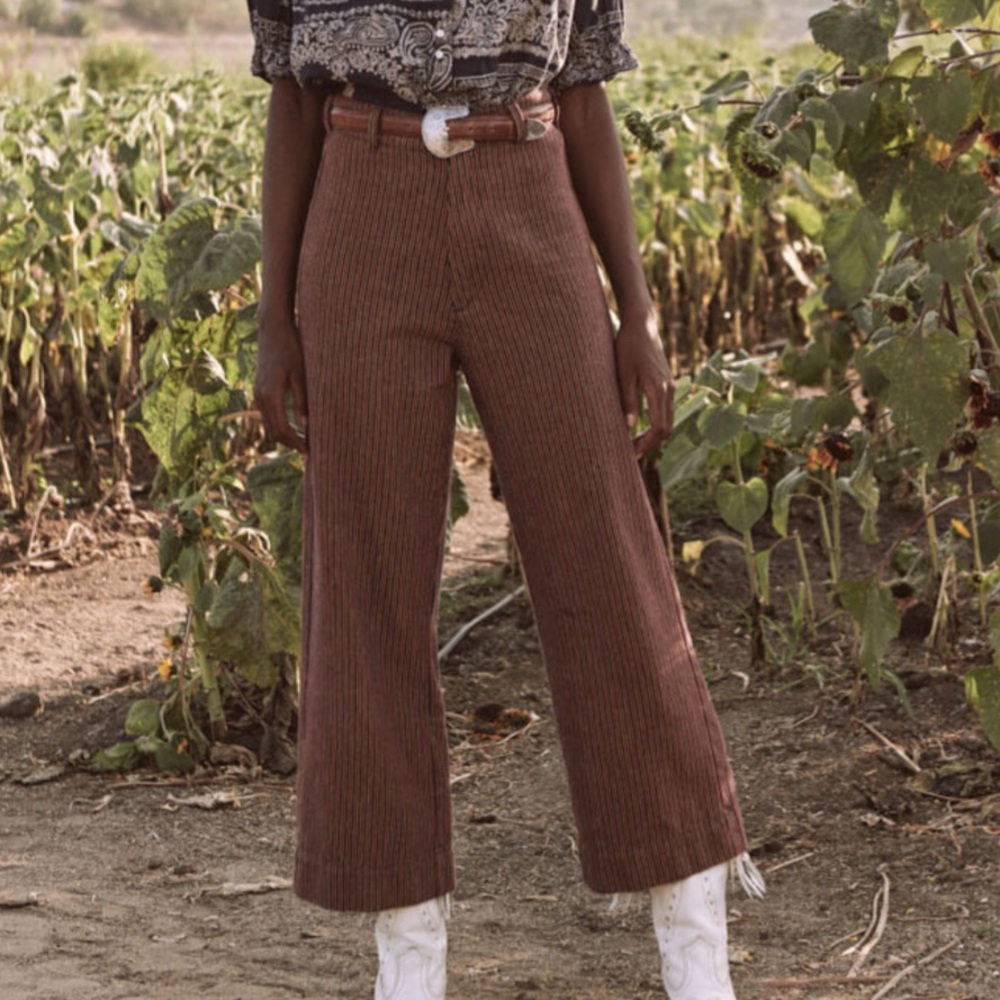 THE GREAT. The Seafair Trouser in Country Stripe size 26.